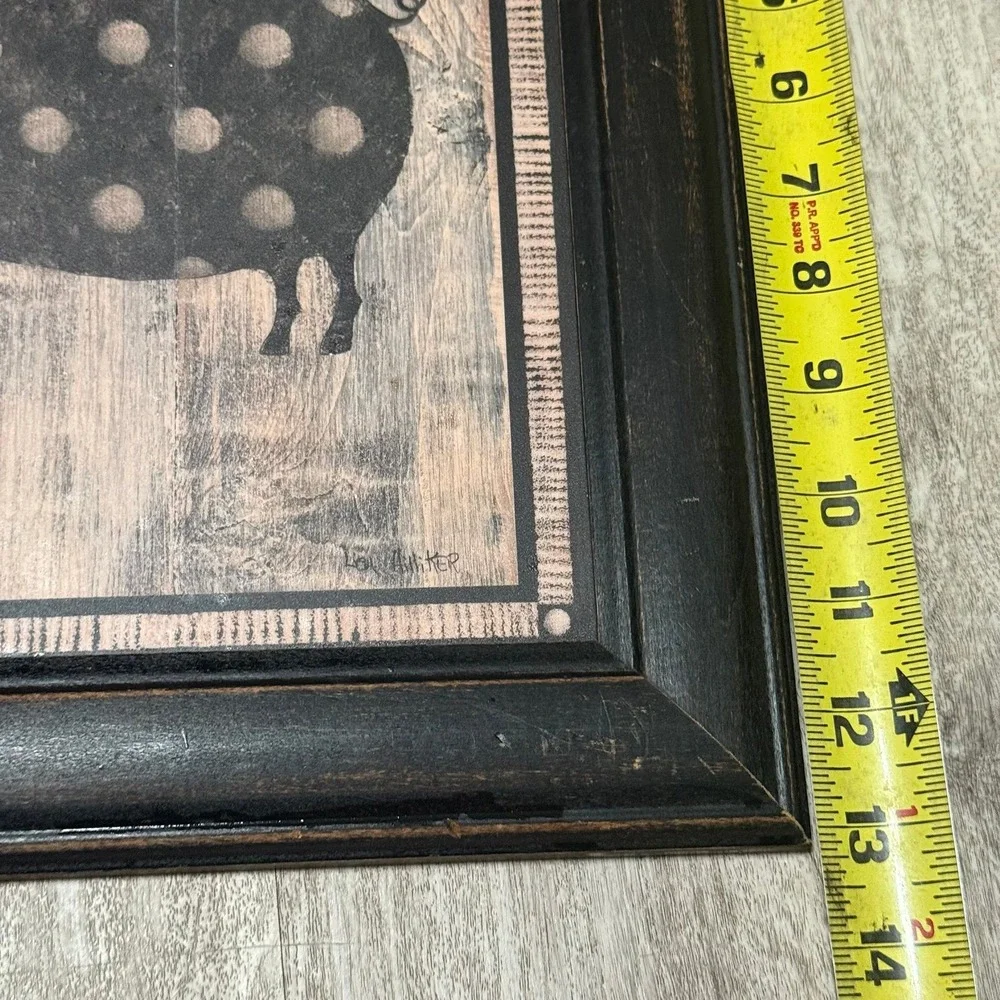 Darling polkadot wooden pig frame‎ farmhouse rustic
